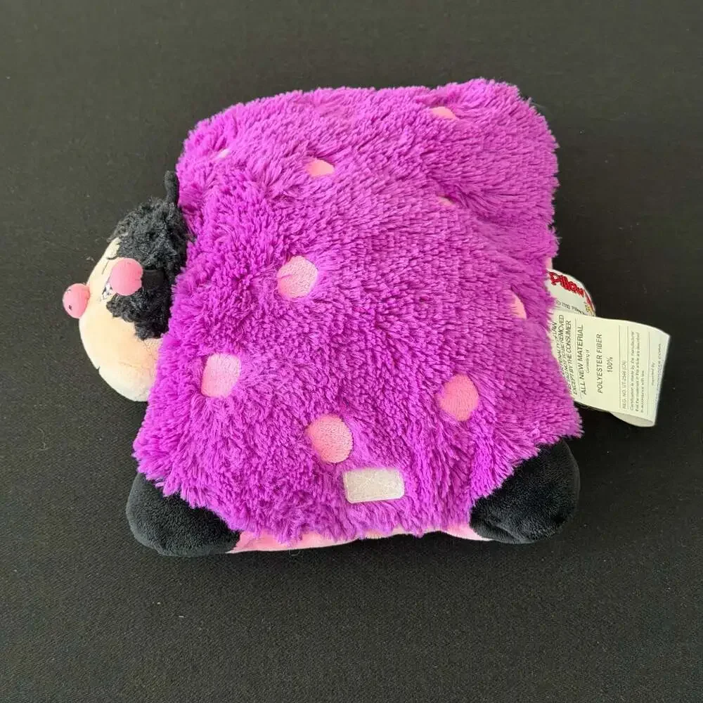 Pillow Pets Pee-Wees Purple Ladybug Plush Pillow